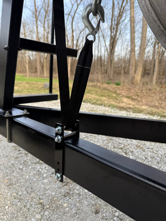Standard‑Duty Bolt‑On Pontoon Trailer Winch Bracket (No‑Weld Design)